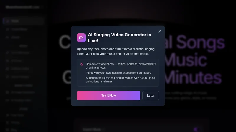 ai singing video generator website