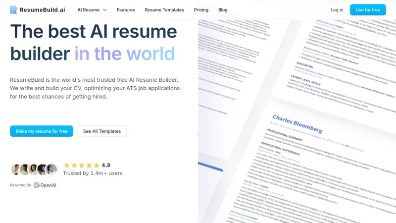 ResumeBuild screenshot