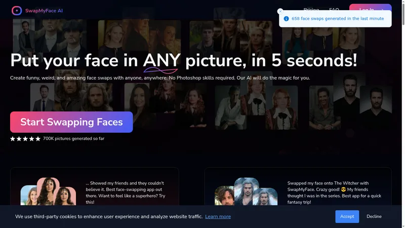 swapmyface ai website