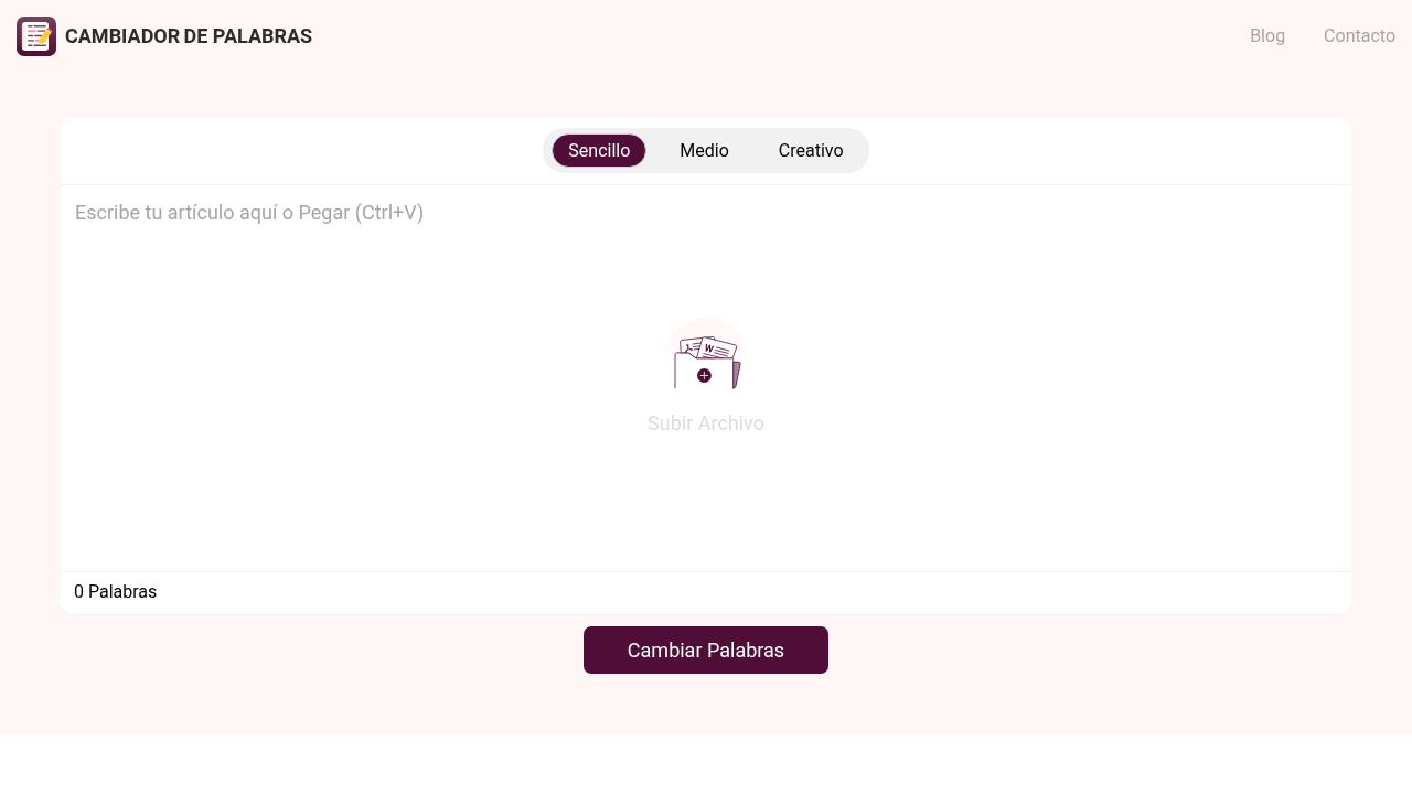 cambiador de palabras website