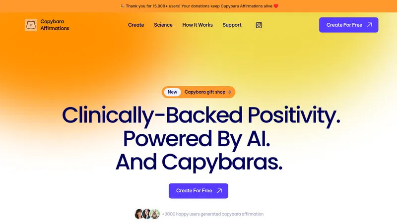 capybara affirmations website