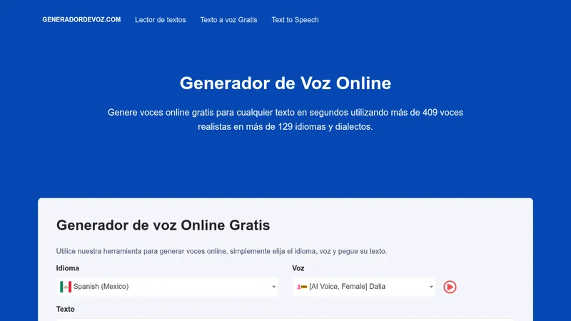 generador de voz website