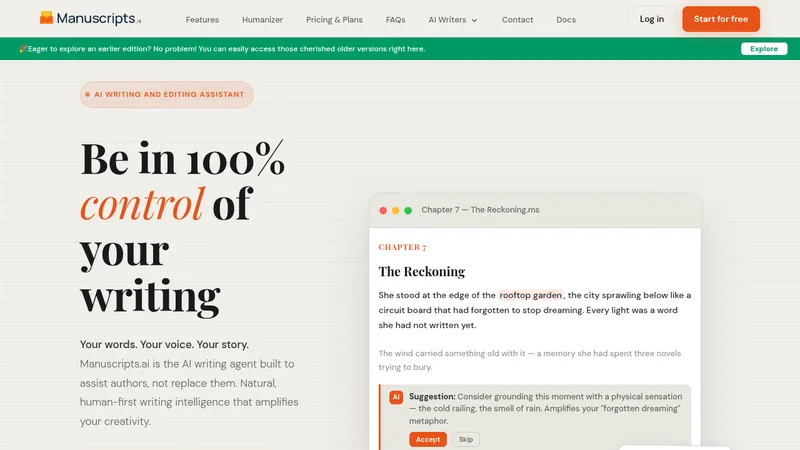manuscripts.ai website