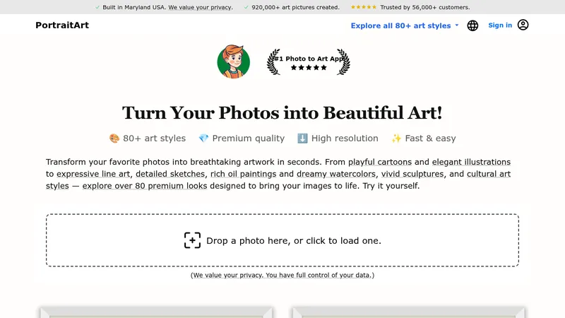 portraitart website