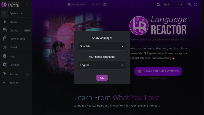 language reactor website