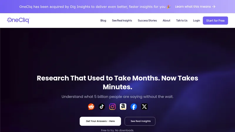 onecliq website