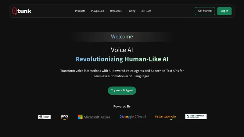 tunk.ai website