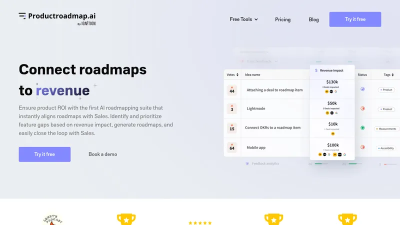 productroadmap.ai website