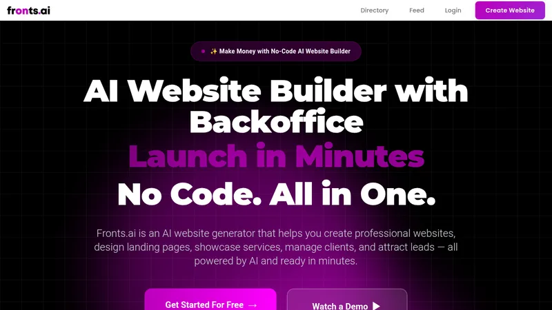 fronts.ai website
