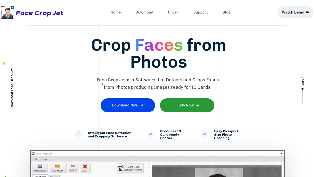 face crop jet website