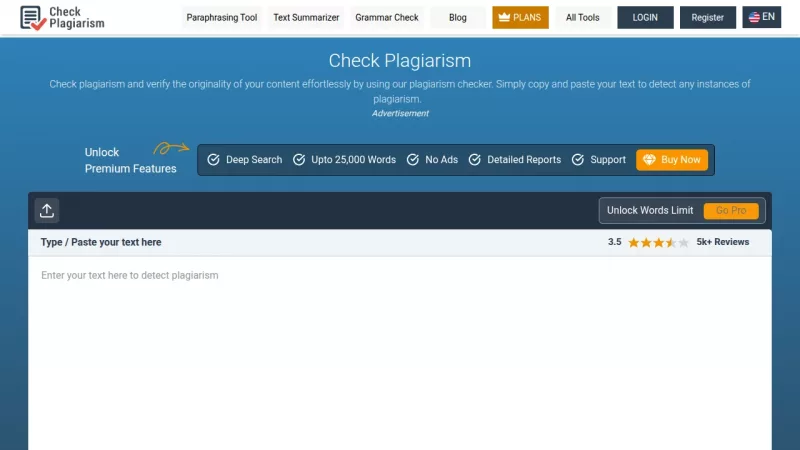 Check Plagiarism screenshot
