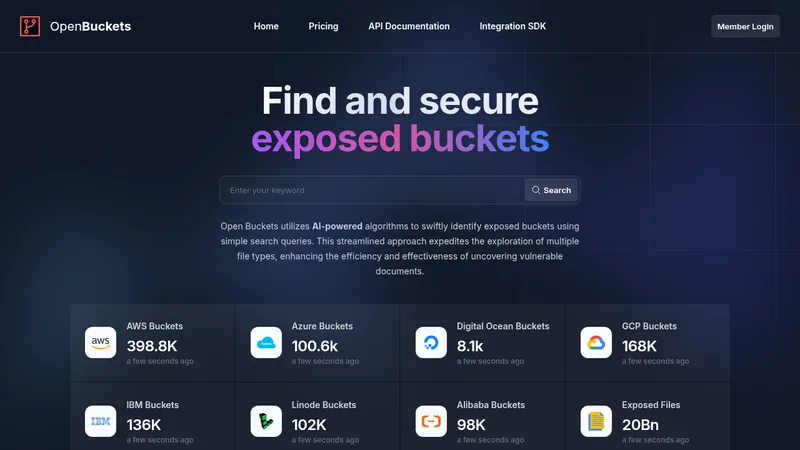 openbuckets website