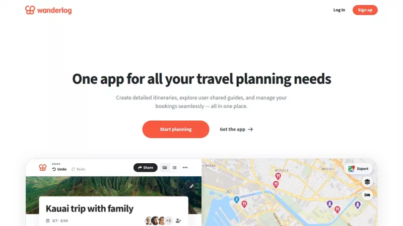 Wanderlog screenshot