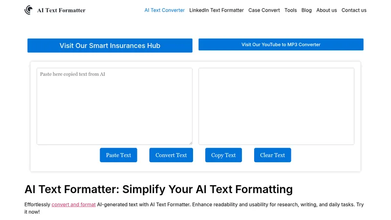 ai text formatter website