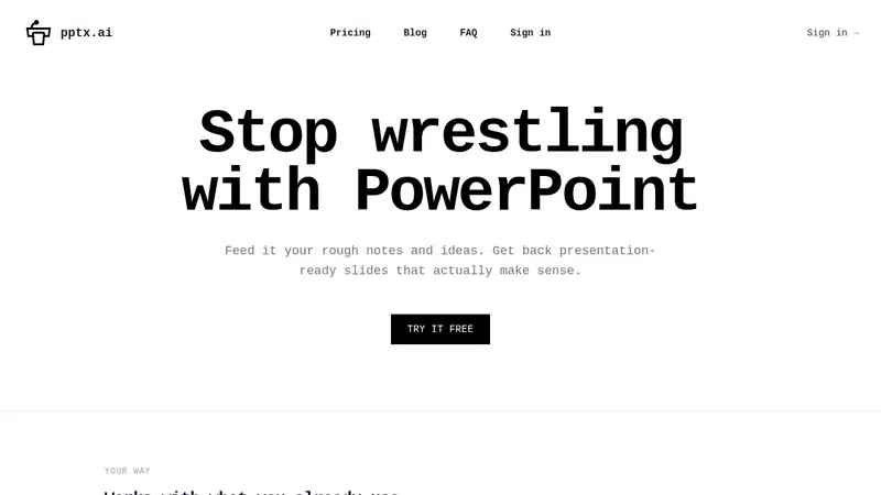 pptx.ai website