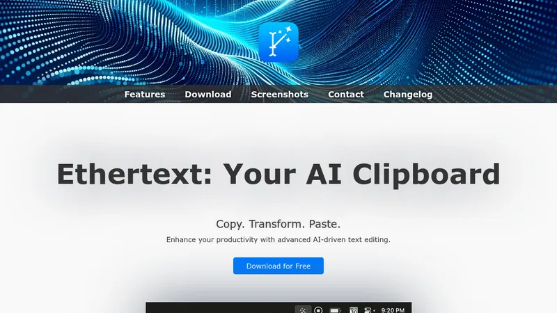 ethertext website