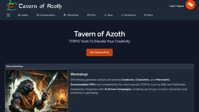 tavern of azoth website