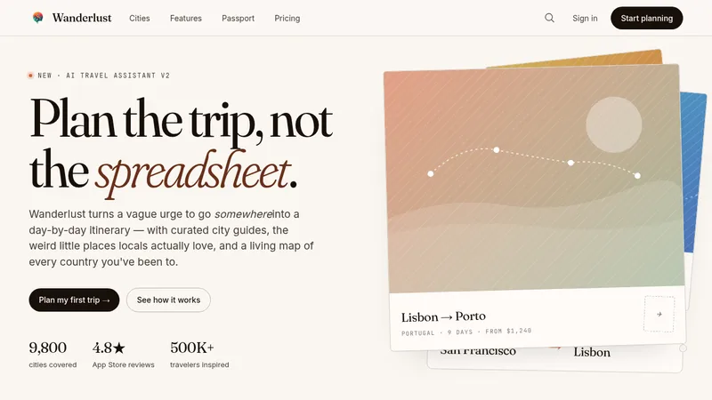 wanderlust website