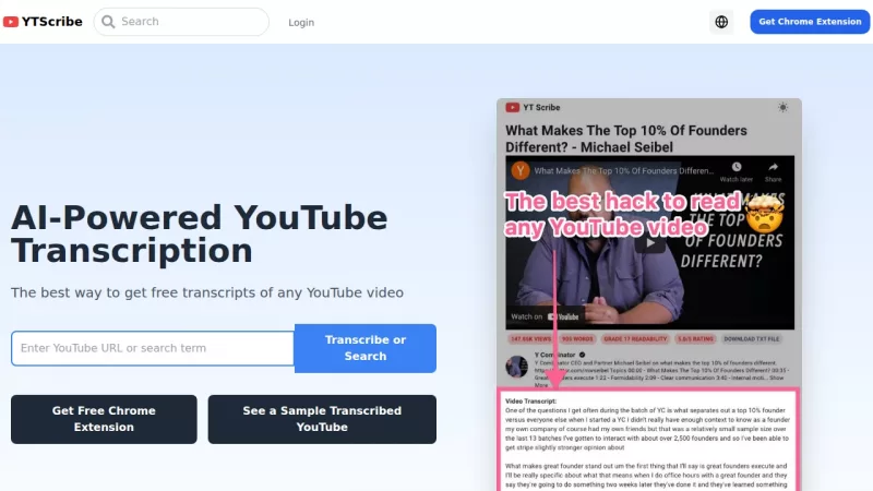YTScribe screenshot