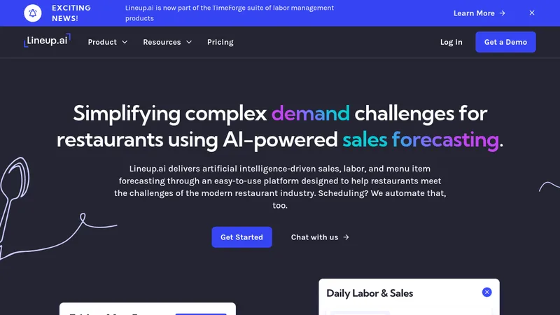 lineup.ai website