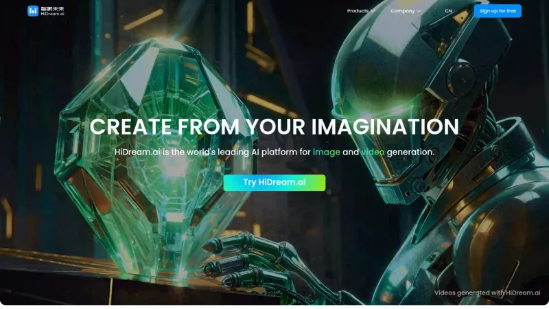 HiDream.ai screenshot