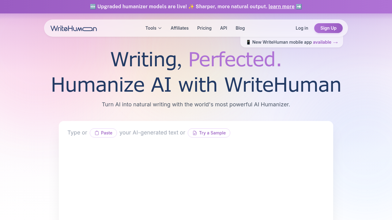 writehuman website
