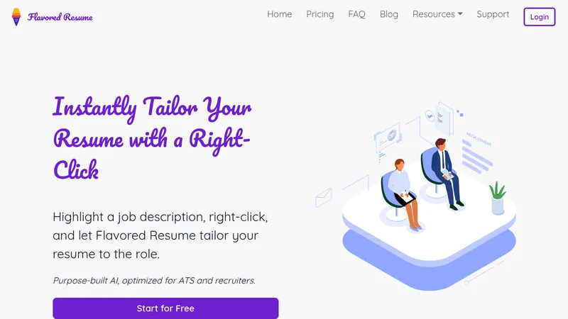 flavored resume website