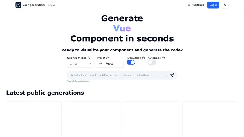 chat2code website