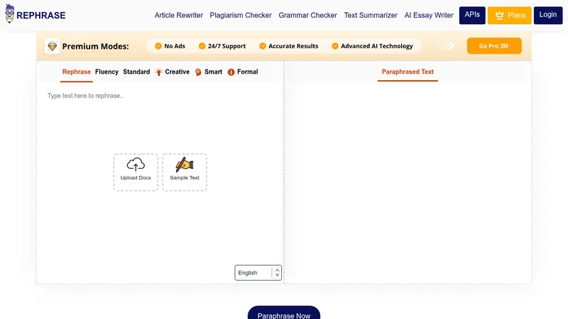 rephrasetool.ai website