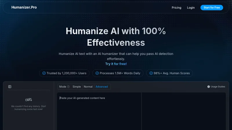 humanizer.pro website