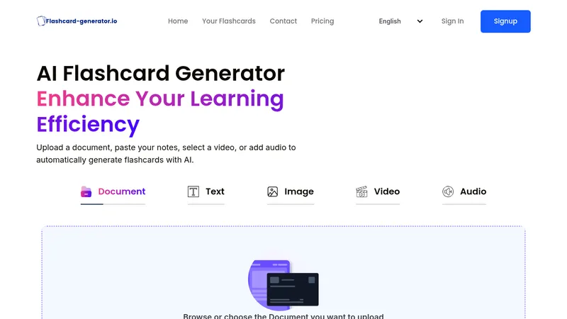 ai flashcard generator website