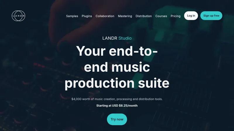 landr studio website