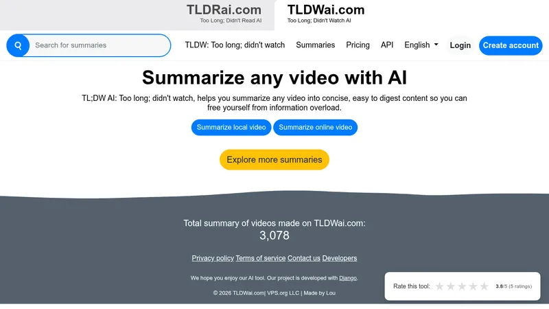 tldw ai website