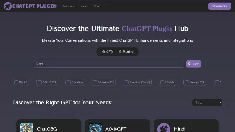 Ultimate ChatGPT Plugin Hub screenshot