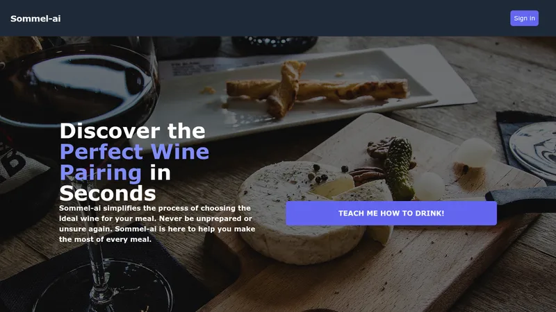 sommel-ai website