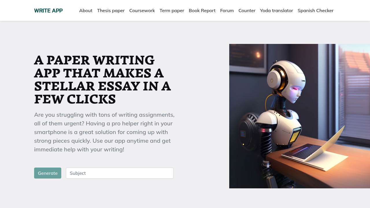 writeapp website