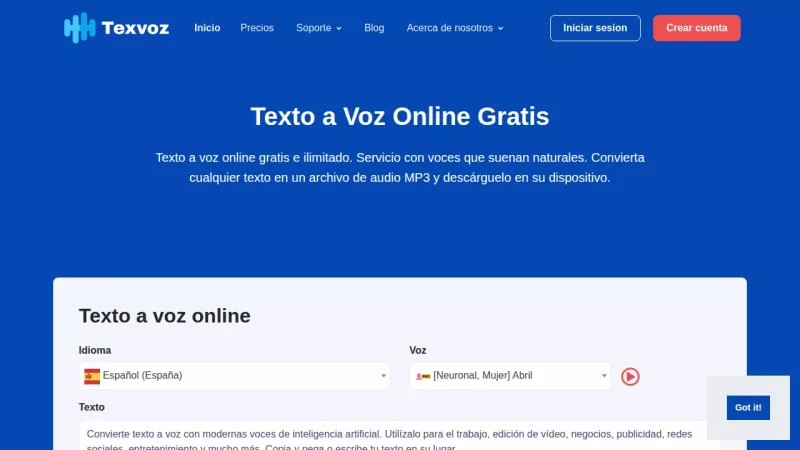 TexVoz screenshot