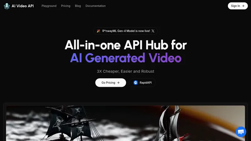 ai video api website