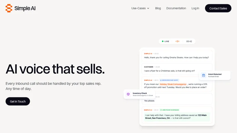 simple ai website