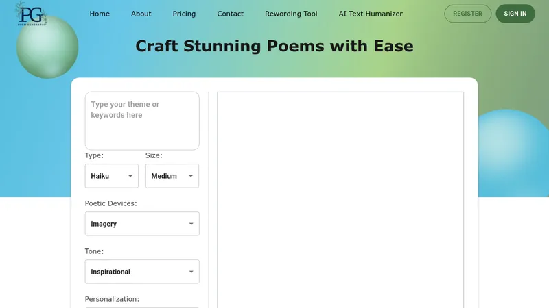 poemgenerator.io website