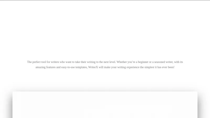 WriterX screenshot