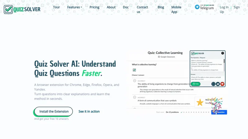 quiz solver ai website