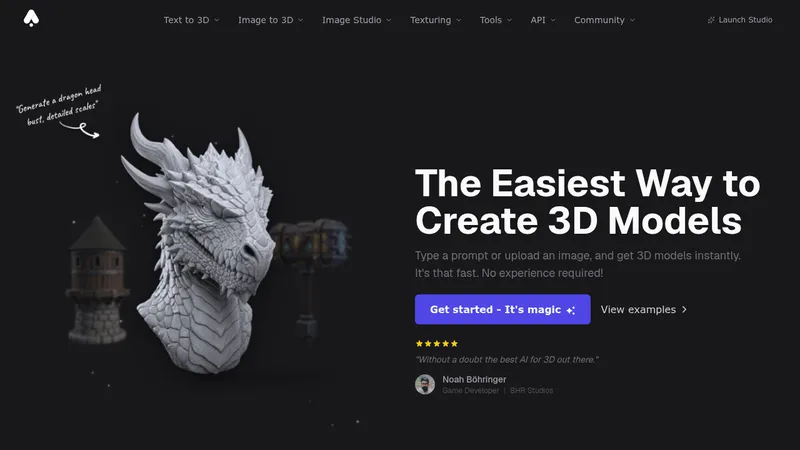 3d ai studio website