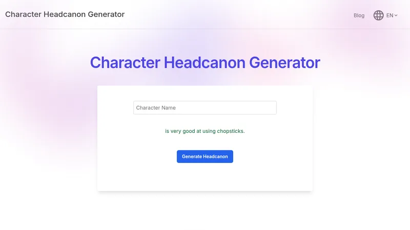 character headcanon generator website