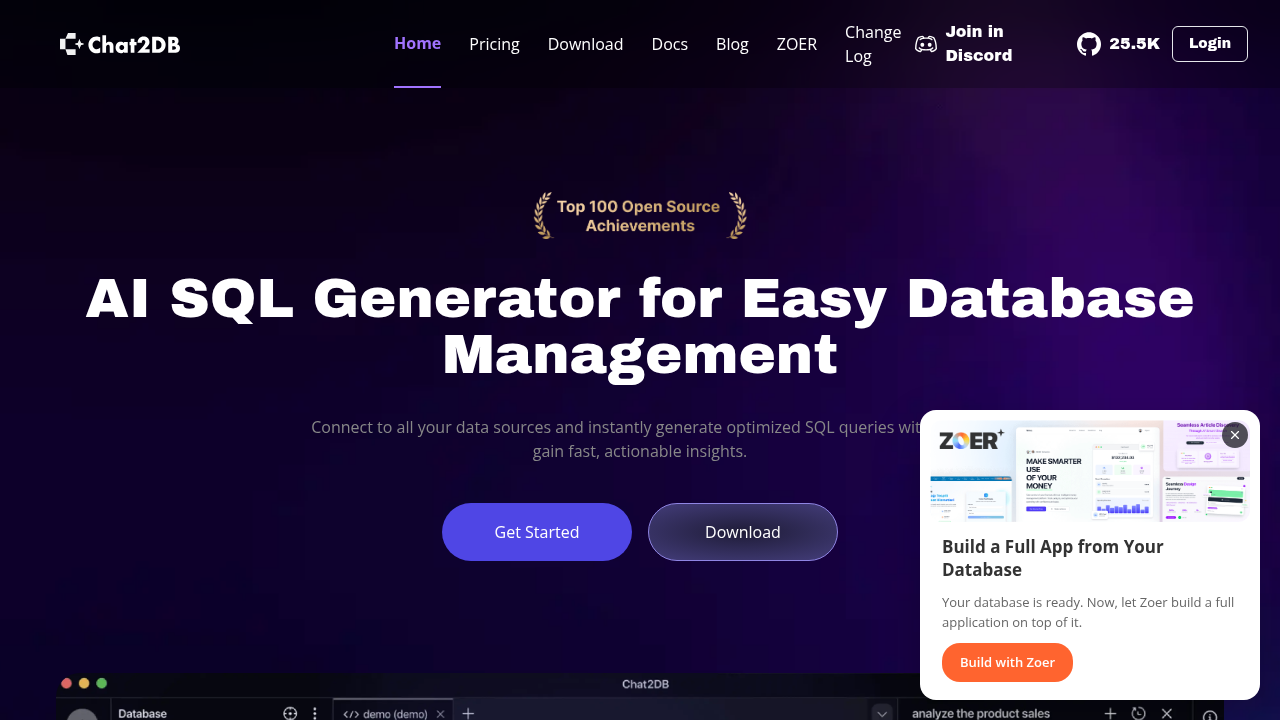 chat2db website