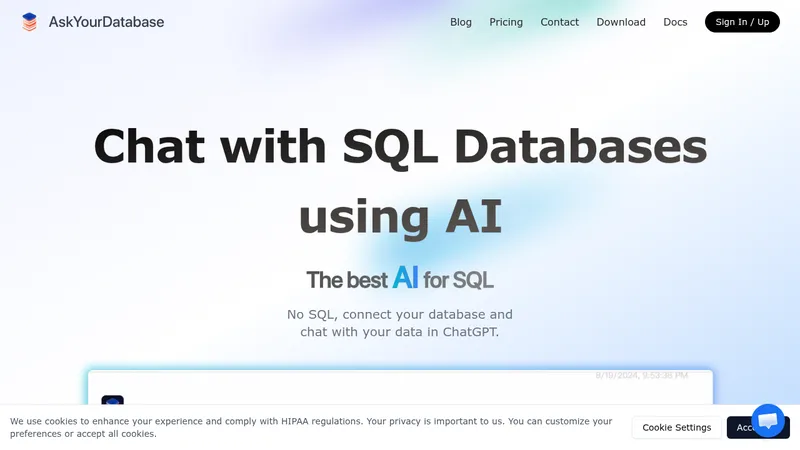 askyourdatabase website