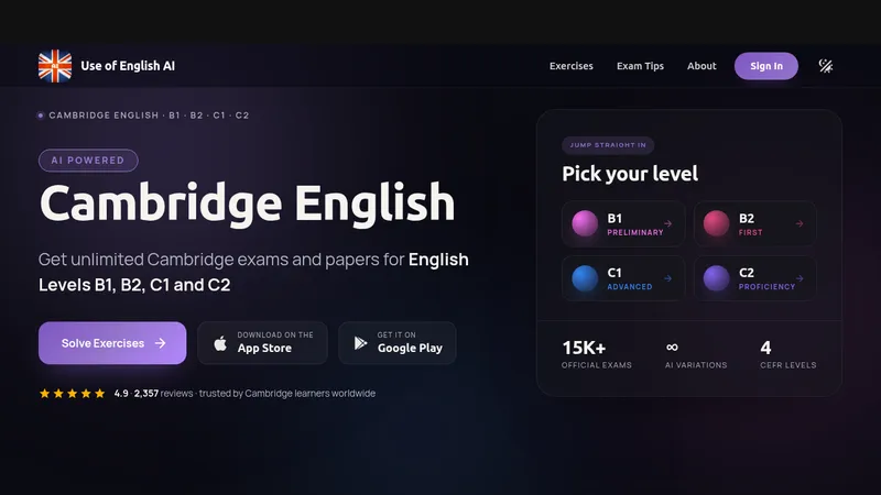 use of english ai website