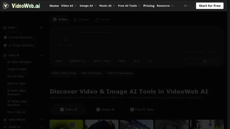 videoweb ai website