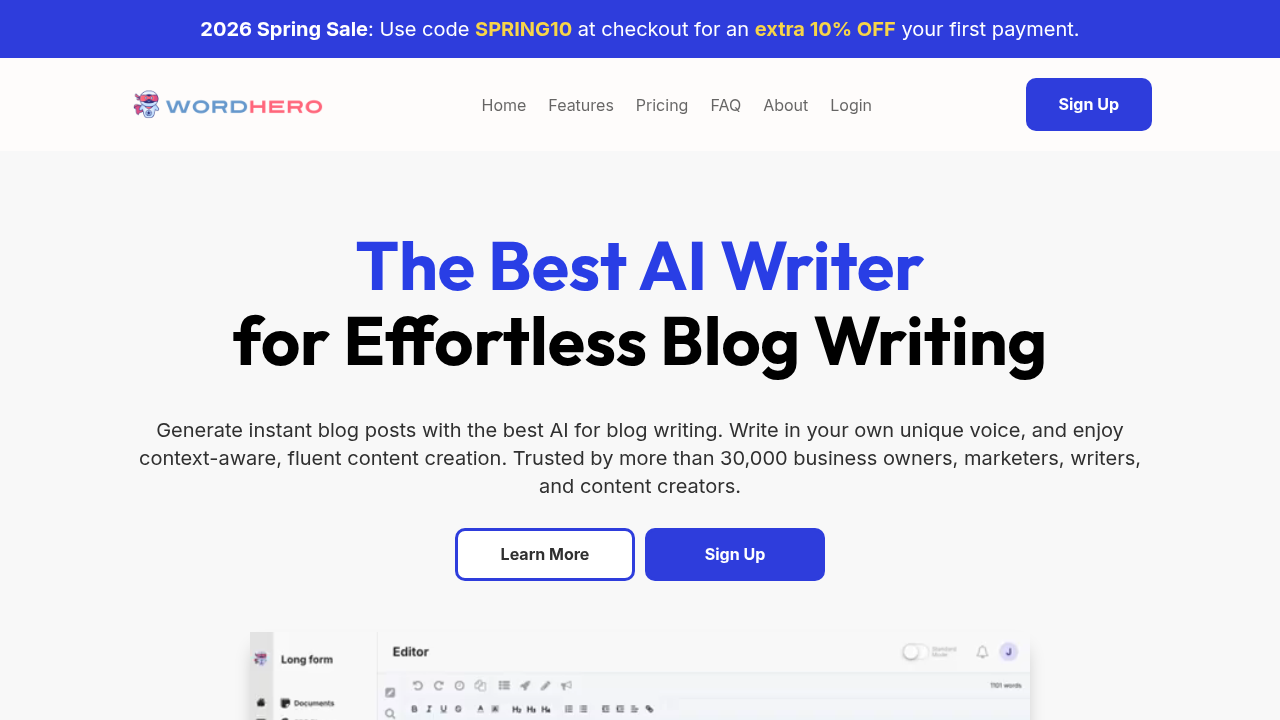 wordhero website