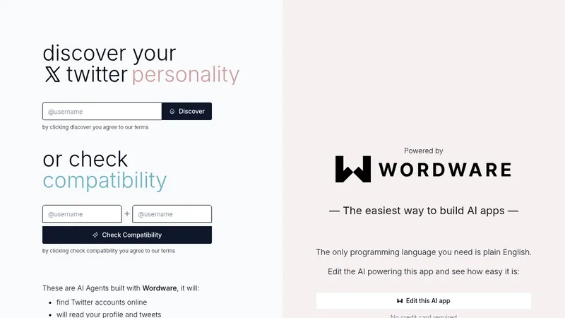 twitter personality website
